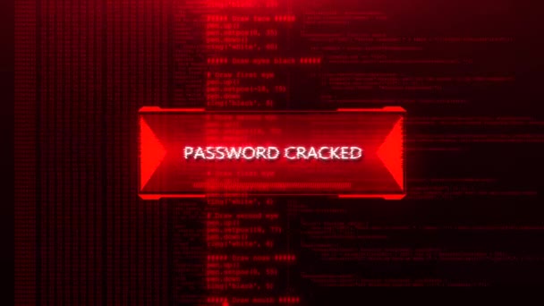Sistema Seguridad Roba Dinero Datos Personales Cuenta Hacking Contraseña Inicio — Vídeo de stock