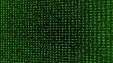 4K 3D Dijital Teknolojik Tünel. Büyük Veri Dijital Tünel kare fütüristik matrisi. İkili kod parçacıkları ağı. Teknoloji ve bağlantı hareketi geçmişi. blok zinciri, sunucu, yüksek hızlı İnternet,