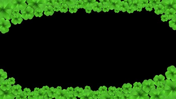 Saint Patricks Day Design Leaf Zöld Háttér Sörfesztivál Ünnepi Illusztráció — Stock videók