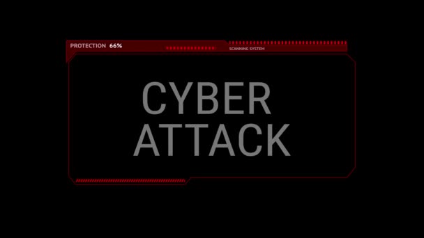 Chyba Výstrahy Nebezpečí Chybová Zpráva Zabezpečení Digitálního Systému Hacking Alert — Stock video