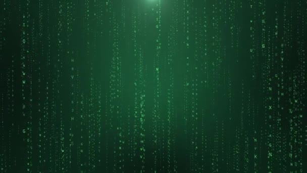 Matrix Binaire Code Regen Animatie Computer Binaire Digitale Regen Informatie — Stockvideo