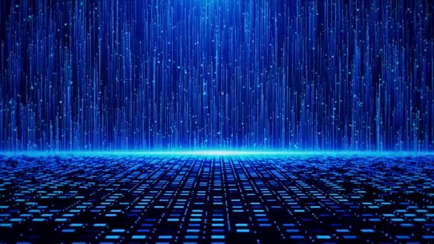 Цифровий Кіберпростір Частинки Язки Мережею Даних Концепція Технології Високошвидкісного Аналізу — стокове відео