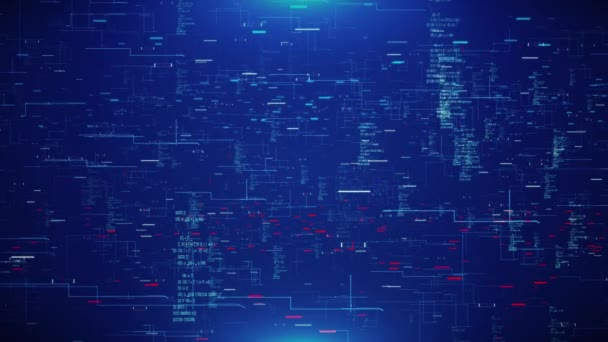Футуристична Голограма Технологія Тунелю Великих Даних Зберігання Видобутку Криптовалюти Мережі — стокове відео
