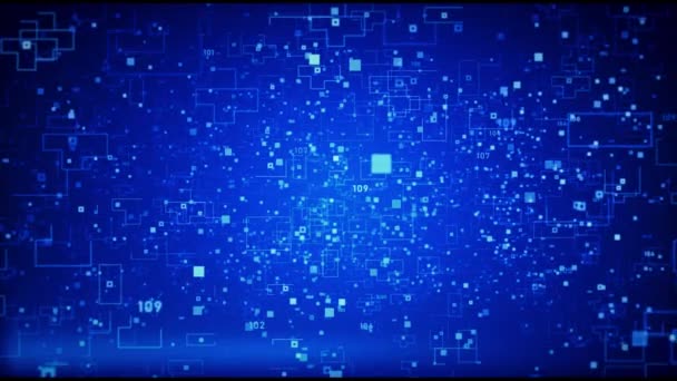 未来のホログラム技術は ビッグデータストレージとマイニング仮想通貨をトンネル化します ネットワーク データセンター サーバー インターネット 速度のための 人工知能 マトリックス サイバー — ストック動画