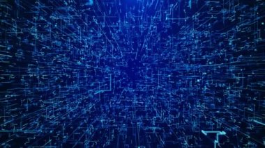 Metasek soyut arkaplan tüneli metaevren, sanal siber uzay. IOT 'un interneti. Yapay Zeka, 5G Blokzinciri. Teknoloji, metaevren, kripto para birimi engelleme zinciri, arka plan