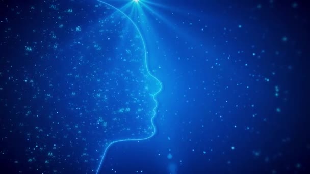 Μελλοντική Έννοια Της Ανθρώπινης Διεπαφής Εγκεφάλου Ρομποτικό Σύστημα Πνευματικός Προγραμματισμός — Αρχείο Βίντεο