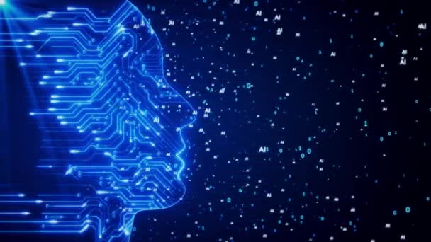 Intelligence Artificielle Concept Big Data Ingénierie Technologique Machine Learning Cyber — Video