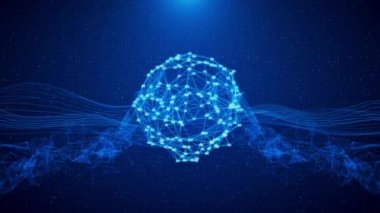 Yapay Zeka Kuantum Bilgisayar Teknolojisi dijital beyin derin öğrenme makinesi teklif ediyor. Beyin taraması. Düşünme süreci. Bazı şeylerin interneti. Yapay zeka öğrenme. Siber zeki beyin.