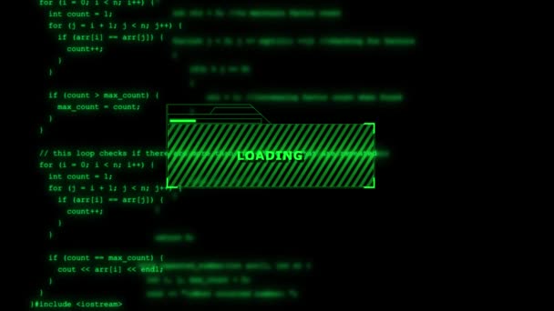 ハッキング コンセプト 警告攻撃者アラートは セキュリティ保護に署名します 悪意のあるソフトウェア ウイルス サイバー犯罪 個人データのハッキング サイバースペース 仮想現実 — ストック動画