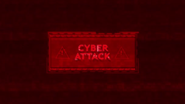 Sistema Mensagem Hacking Background Código Fundo Aviso Vírus Penetração Malware — Vídeo de Stock