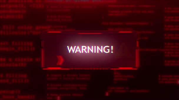 Σύστημα Hacking Alert Ανιχνεύεται Συσκευή Μολυσμένο Υπολογιστή Animation Παγκόσμιο Δίκτυο — Αρχείο Βίντεο