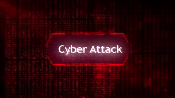 Concepto Hacking Atención Alerta Atacante Señal Alerta Protección Seguridad Software — Vídeo de stock
