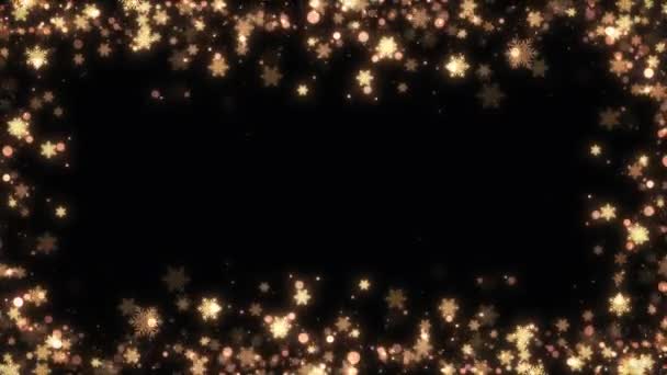 Flocos Neve Natal Celebram Quadro Convite Natal Com Partículas Luzes — Vídeo de Stock