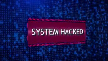 Sistem hackleme mesajı arka plan kodlu virüs uyarısı. Kötü amaçlı yazılım girişi, virüs, veri sızıntısı tehdidi, dolandırıcılık, ddos. Hata Güvenlik Alarmı, Siber Suç Saldırısı Bilgisayar Hatası Bozukluğu
