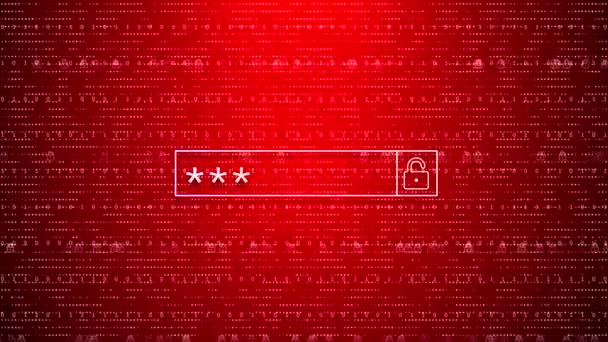 Penyusup Data Online Hacked Hacker News Latar Belakang Digital Kejahatan — Stok Video
