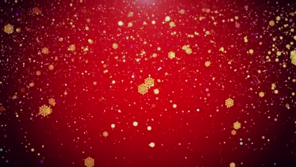 Celebra Tarjeta Invitación Navidad Copos Nieve Fondo Invierno Caída Copos — Vídeos de Stock