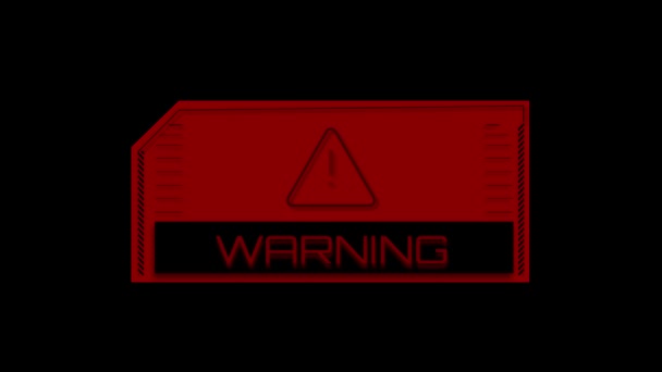 Varování Před Chybou Hackování Počítačů Krádež Dat Podvod Phishing Systémové — Stock video