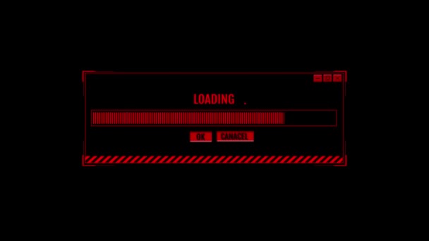 Uyarı Kırmızı Uyarı Hata Penceresi Bildirim Kutusu Mesajı Ekranda Yanıp — Stok video