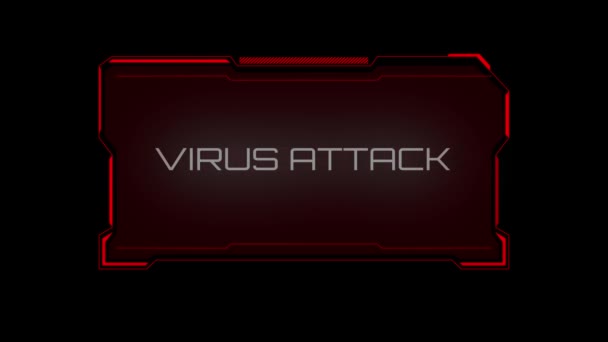 System Warning Virus Sign Digital Noise Effect Screen Hintergrund Code — Stockvideo