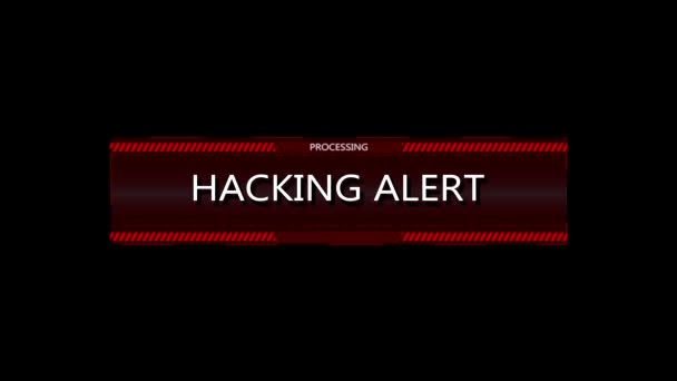 Alart System Hacknutý Chyba Podvod Online Narušení Osobních Údajů Hacker — Stock video