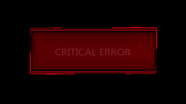 Mensaje Error Alerta Seguridad Del Sistema Digital Peligro Error Advertencia — Vídeo de stock