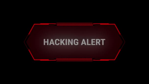 Alert Red Warning Error Window Pop Notification Box Message Flashing — Stock Video