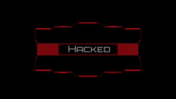 Alart Systeem Gehackt Fout Zwendel Online Inbreuk Persoonsgegevens Hacker Nieuws — Stockvideo