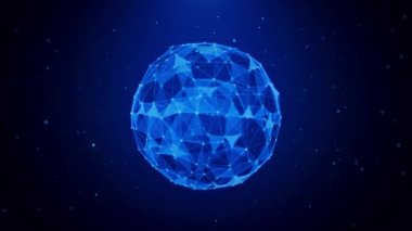 Dijital veri akışı Global Earth Technology 3D bağlantı ağı arka planı. Dünya çapında Büyük Veri Bulutu. Dünya Bağlantıları Işığı. Dönen Gelecekçi Dünya Küresi. İş Teknolojisi. internet alanı.