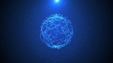 Gelecekçi Soyut Ağ Büyüyen Gezegen. Modern İş Teknolojisi Konsepti. Yapay zeka kullanarak bulut hesaplama. İnternet büyük veri 5G bağlantısı. Siber güvenlik dijital veri arkaplanı