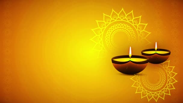 Feliz Diwali Deepavali Dipawali Festivais Luzes Saudação Fundo Celebração Luzes — Vídeo de Stock