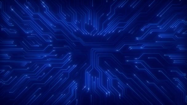 Inteligência Artificial Placa Circuito Circuito Eletrônico Pcb Cyberpunk Cyberspace Tecnologia — Vídeo de Stock