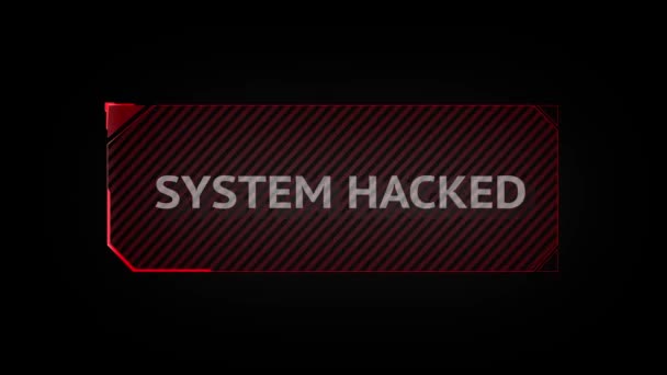 Sistema Advertencia Signo Virus Fondo Pantalla Efecto Ruido Digital Code — Vídeos de Stock