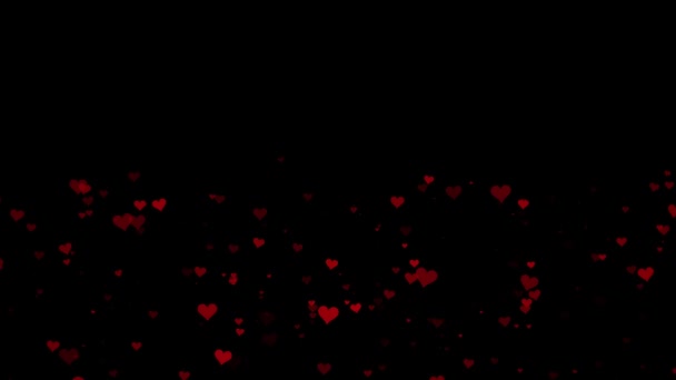 Heart Romantic Abstract Glow Particles Abstract Kerst Gradiënt Achtergrond Bokeh — Stockvideo