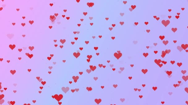 Valentines Den Láska Animace Šťastný Valentýn Pozadí Srdce Výročí Den — Stock video
