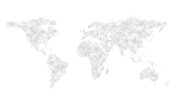 ワイヤーフレームのグローバルネットワーク接続データ転送 3D惑星地球をクリーンなホワイトアース ビジネステクノロジープレゼンテーションコンセプトのための世界地図デザインのデジタル情報可視化 — ストック動画