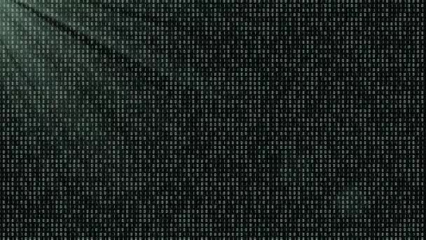矩阵雨的数字Hex代码 计算机产生的抽象技术概念 科幻小说的效果象征着晦涩难懂的技术计算机源代码 人工智能接管 方案编制 — 图库视频影像