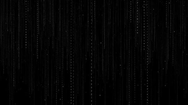 Матричный Код Падающий Компьютерный Цифровой Код Фон Дождя Tech Digital — стоковое видео