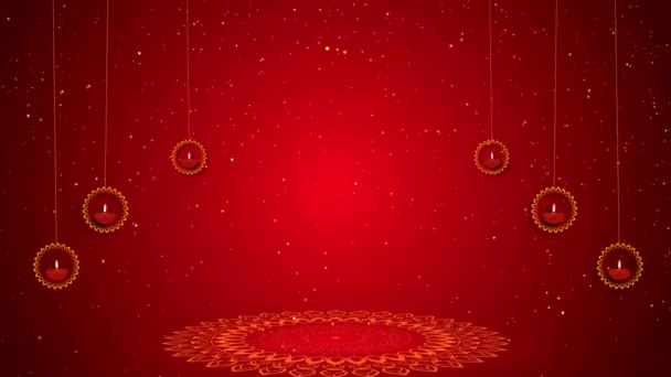 Happy Diwali Deepavali Dipawali Festivals Lights Greeting Celebration Background Lights — Stock Video
