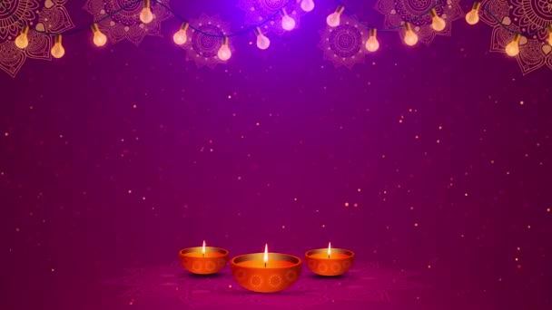 Happy Diwali Lub Deepawali Karty Miejsca Kopię Logo Lub Tekst — Wideo stockowe