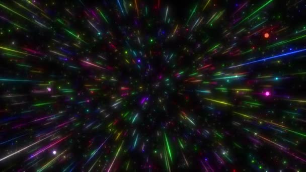 Abstrakt Pohybující High Tech Linky Koncept Pro Cestování Vesmírem Warp — Stock video
