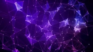 Dijital mavi peyzaj parçacık dalgası iletişimi veya sosyal medya ağı bağlantıları. Siber uzay matrisi sanal veri akışı. Bilim kurgu ikili kod parçacıkları. Bilim Teknolojisi konsepti