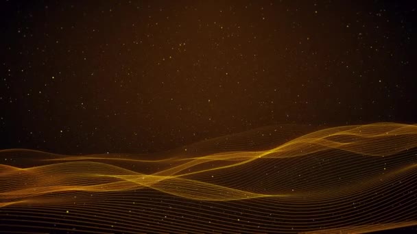 Gold Particle Glitter Award Luxury Summer Concept Background Movimento Lusso — Video Stock