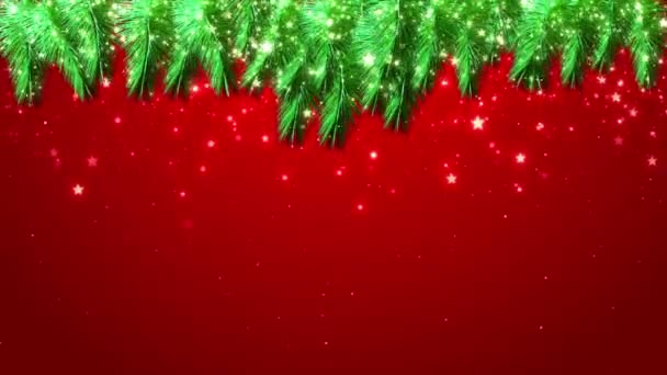 Holiday Frame Fir Pobočky Nový Rok Karta Nebo Banner Dekorativní — Stock video
