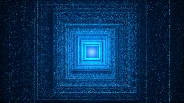 Sci Tausta Plexus Digital Cyber Tilaa Sininen Tech Kenttä Hologrammi — kuvapankkivideo