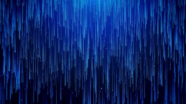 Абстрактные Синие Волоконно Оптические Линии Поток Данных Цифровой Космический Поток — стоковое видео