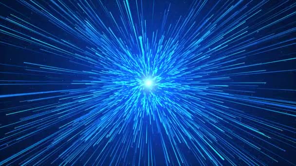 Sci Zázemí Plexus Digital Cyber Space Modré Tech Pole Hologram — Stock video