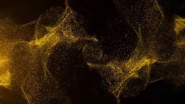 Golden Luxe Premium Poussière Magie Rayons Confettis Particules Bokeh Espace — Video
