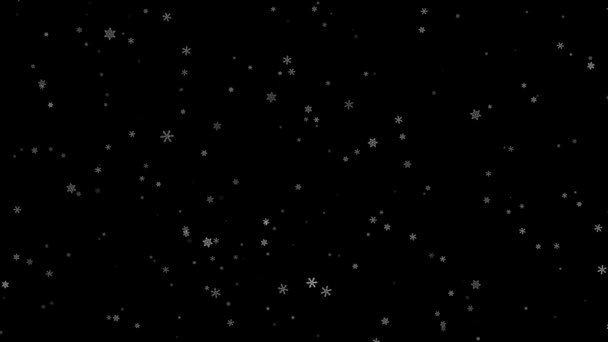Зимовий Блискучий Фон Падаючі Сніжинки Конфетті Сніжинки Боке Запалює Фон — стокове відео