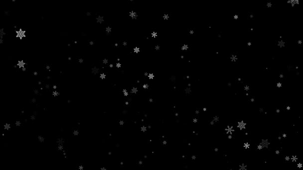 2024 Різдво Падаючі Конфетті Сніжинки Рамка Вогнями Частинками Синьому Фоні — стокове відео