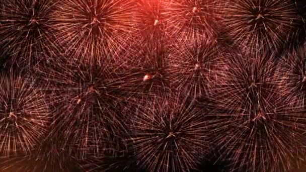 Feuerwerk Hintergrund Partystimmung Mit Goldenem Glanz Und Buntem Glanz Für — Stockvideo